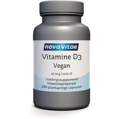 Nova Vitae Vitamine D3 1000IE/25mcg vegan (180 vega caps)