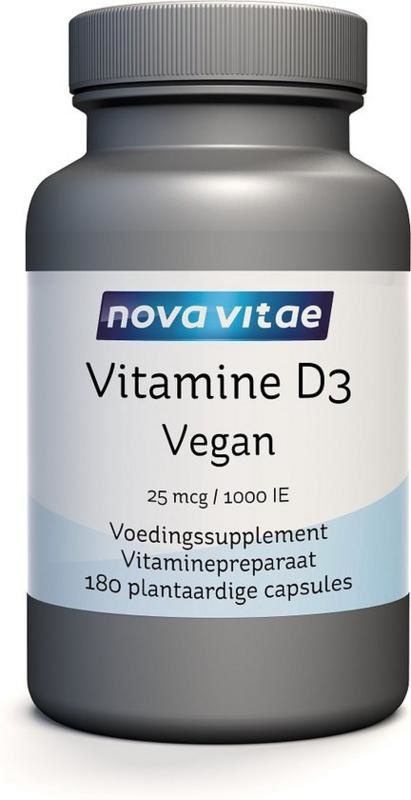 Nova Vitae Nova Vitae Vitamine D3 1000IE/25mcg vegan (180 vega caps)