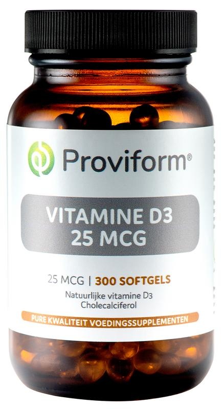 Proviform Proviform Vitamine D3 25mcg (300 Softgels)