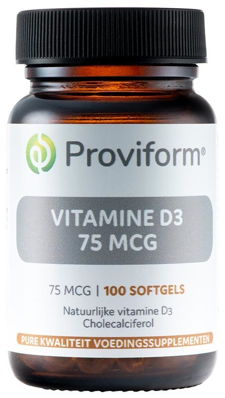 Proviform Proviform Vitamine D3 75mcg (100 Softgels)