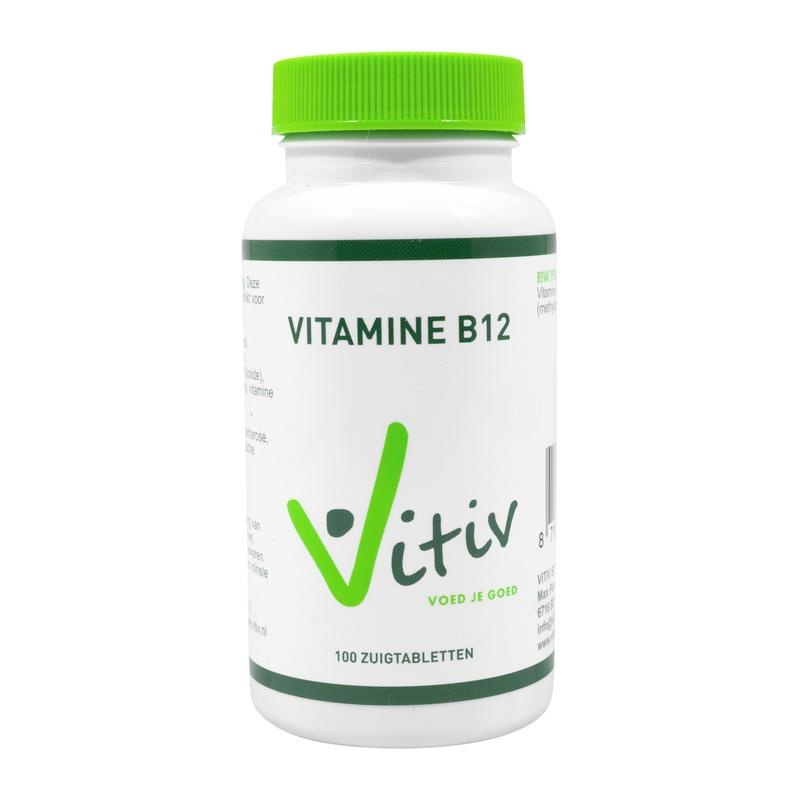 Vitiv Vitiv Vitamine B 12 methycobalamine (100 Zuigtab)