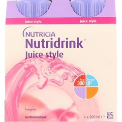 Nutridrink Juice style aardbei 200ml (4 st)