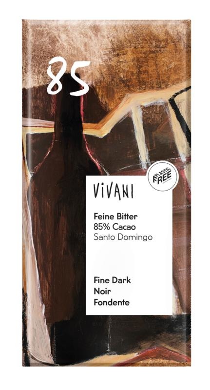 Vivani Vivani Chocolade puur delicaat 85% Santo Domingo bio (100 gr)