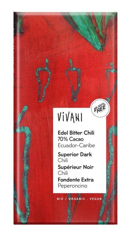 Vivani Vivani Chocolade puur superieur chili Ecuador bio (100 gr)