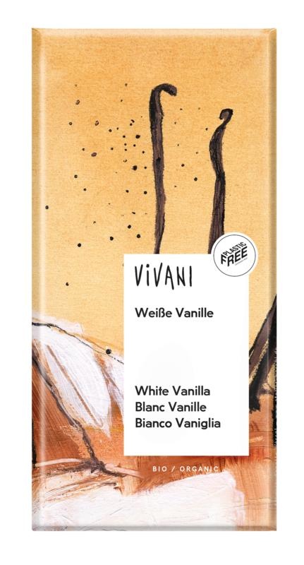 Vivani Vivani Chocolade wit vanille bio (80 gr)