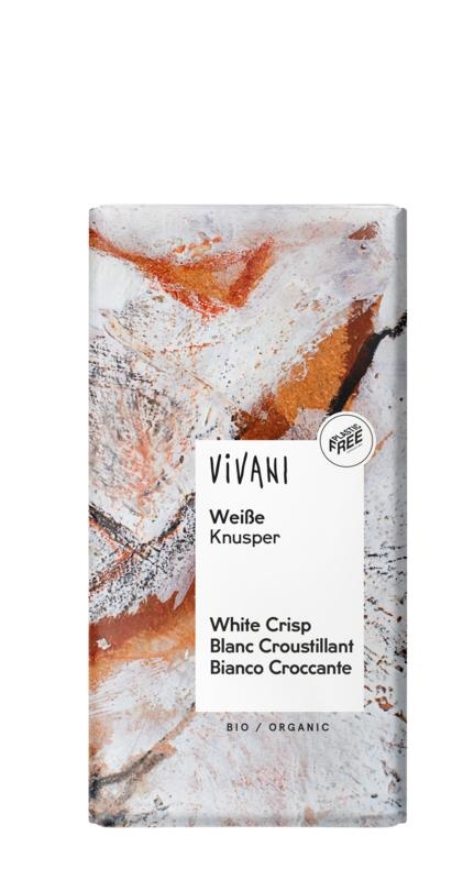 Vivani Vivani Chocolade wit met rice crispies bio (100 gr)