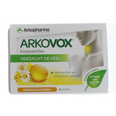 Arkovox Honing citroen keelpastilles (8 Pastilles)