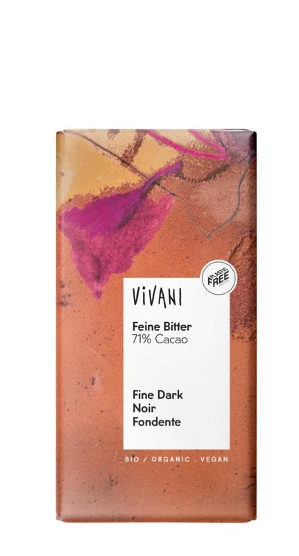 Vivani Vivani Chocolade puur delicaat 71% bio (100 gr)