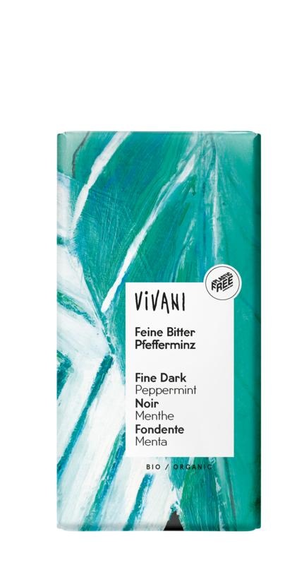 Vivani Vivani Chocolade puur met pepermunt bio (100 gr)