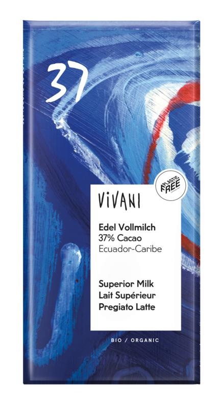 Vivani Vivani Chocolade melk superieur 37% Ecuador bio (100 gr)