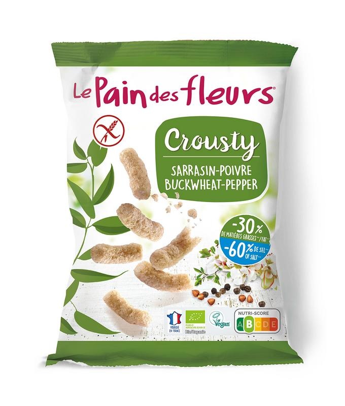 Pain Des Fleurs Pain Des Fleurs Chips gepoft boekweit-60%zout bio glutenvrij vegan (75 gr)