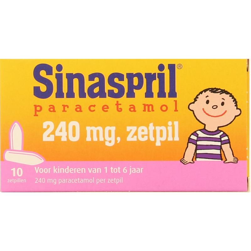 Sinaspril Sinaspril zetpil 240 mg (10 Zetpillen)