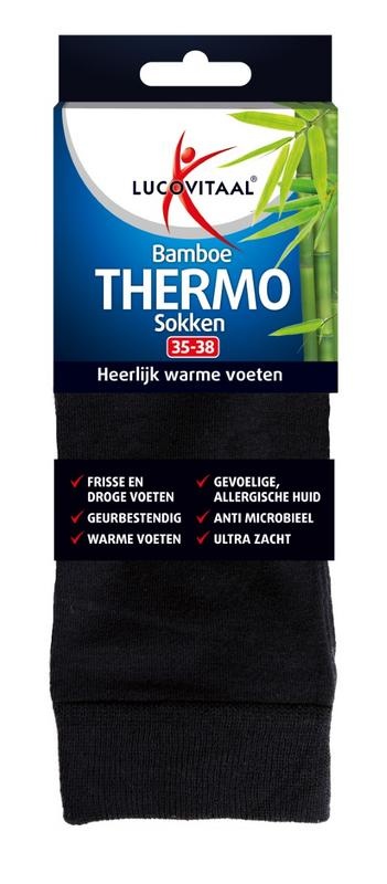 Lucovitaal Lucovitaal Bamboe thermosok maat 35-38 (1 Paar)