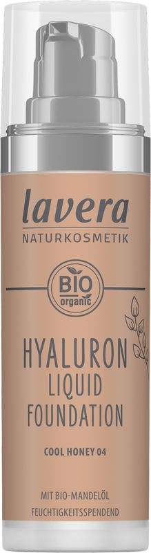 Lavera Lavera Hyaluron liquid foundation cool honey 04 bio (30 ml)