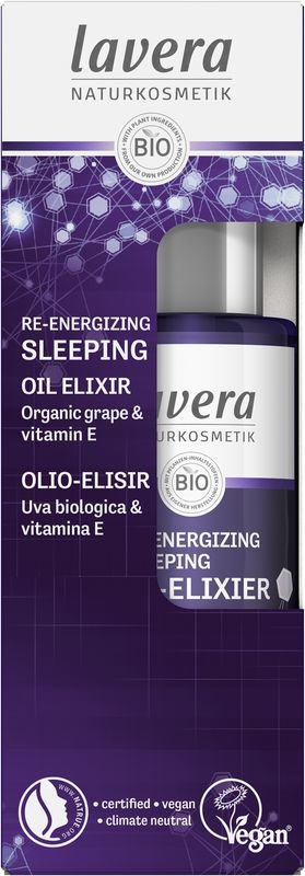 Lavera Lavera Re-energizing sleeping olie/oil elixir bio EN-IT (30 ml)