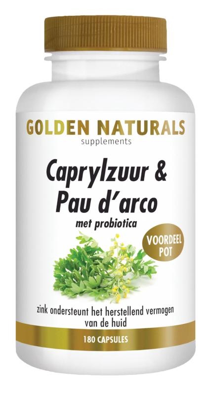 Golden Naturals Caprylzuur & Pau d'arco met probiotica Golden Naturals Caprylzuur & Pau d'arco met probiotica