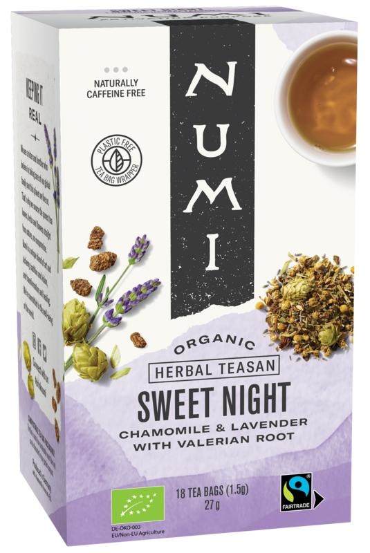 Numi Kruidenthee sweet night bio (18 Buideltjes) Numi Kruidenthee sweet night bio (18 Buideltjes)