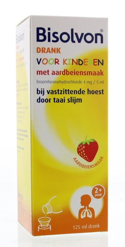 Bisolvon Bisolvon Drank kind aardbei (125 ml)