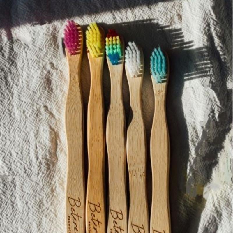 Bamboe tandenborstel voor kinderen paars