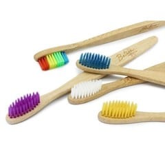 Bamboe tandenborstel voor volwassenen regenboog (1 Stuks)