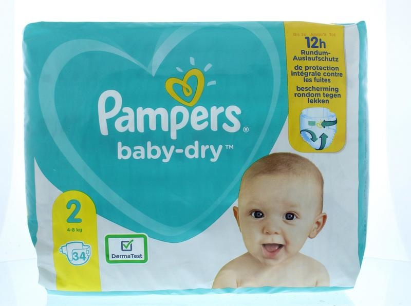 Pampers Baby dry S2 (34 Stuks)