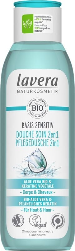 Lavera Basis Sensitiv douchegel / soin 2in1 bio FR-DE (250 Milliliter)