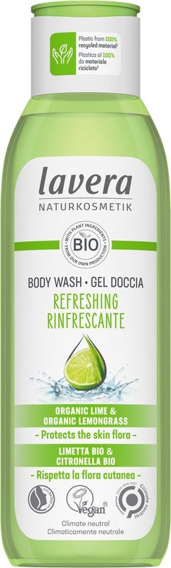 Lavera Douchegel / body wash refreshing bio EN-IT (250 Milliliter)
