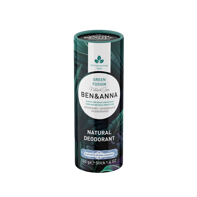 Ben & Anna Ben & Anna Deodorant green fusion papertube (40 gr)