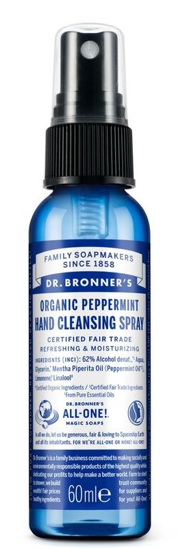 Dr Bronners Dr Bronners Handspray pepermunt (60 ml)