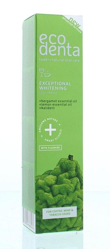 Ecodenta Ecodenta Tandpasta whitening bergamot citroen kalident (100 ml)