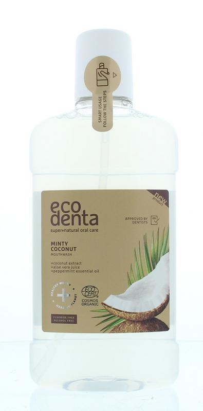 Ecodenta Ecodenta Mondwater munt kokos (500 ml)