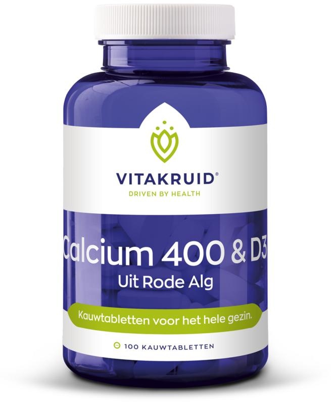 Vitakruid Vitakruid Calcium 400 & D3 uit rode alg (100 Kauwtab)