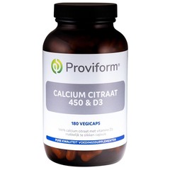 Proviform Calcium citraat 450 & D3 (180 vega caps)