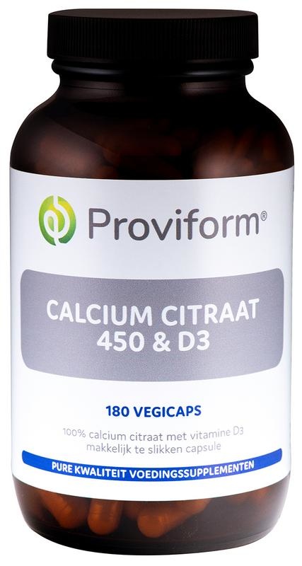 Proviform Proviform Calcium citraat 450 & D3 (180 vega caps)