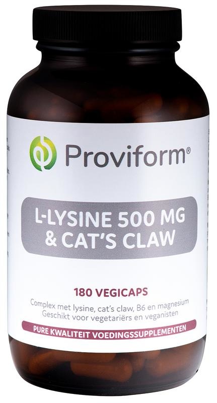 Proviform Proviform L-lysine 500mg & cats claw (180 vega caps)