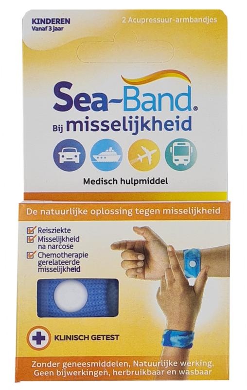 Sea Band Sea Band Polsband kinderen blauw (1 Paar)