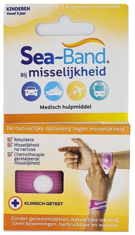 Sea Band Sea Band Polsband kinderen roze (1 Paar)