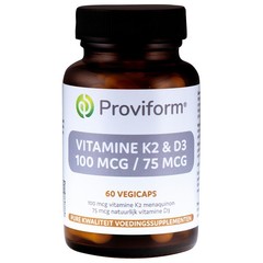 Proviform Vitamine K2 100mcg & D3 75mcg (60 vega caps)