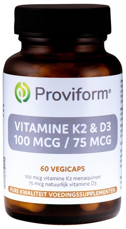 Proviform Proviform Vitamine K2 100mcg & D3 75mcg (60 vega caps)