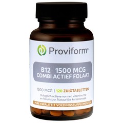 Proviform Vitamine B12 1500mcg combi actief folaat (120 Zuigtab)