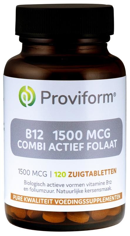 Proviform Proviform Vitamine B12 1500mcg combi actief folaat (120 Zuigtab)