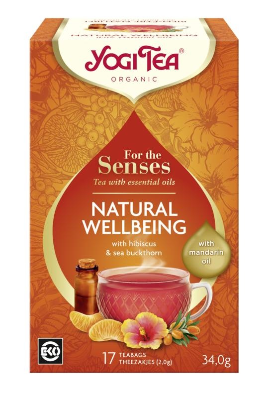 Yogi Tea For the Senses Natural Wellbeing Bio met etherische oliën - 1 pakje van 17 theezakjes