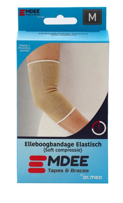 Emdee Emdee Elastic support elleboog maat M huidskleur (1 st)