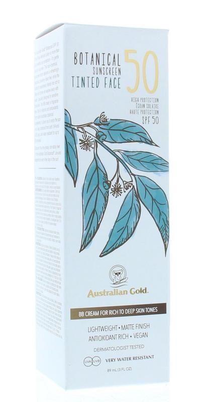 Australian Gold Botanical tinted face SPF50 rich-deep (88 ml)