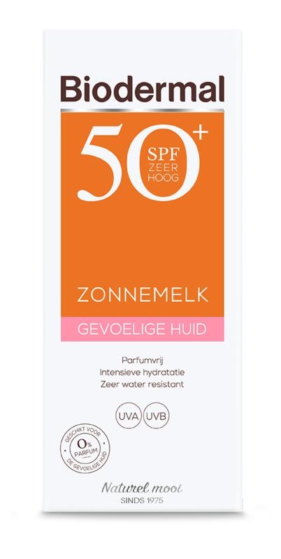 Biodermal Biodermal Zonnemelk SPF50+ gevoelige huid (200 ml)