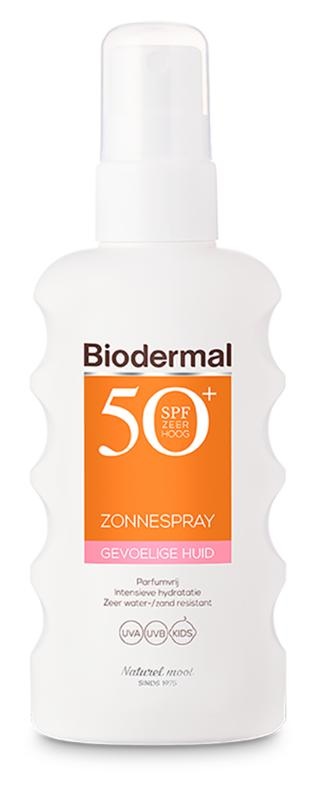 Biodermal Biodermal Zonnespray SPF50+ gevoelige huid (175 ml)