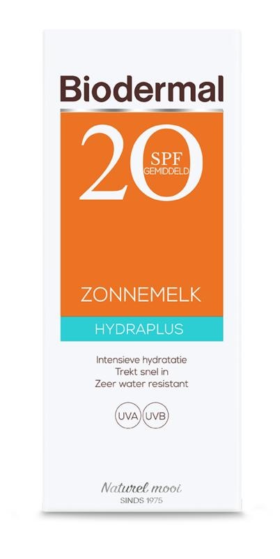 Biodermal Biodermal Zonnemelk hydraplus SPF20 (200 ml)