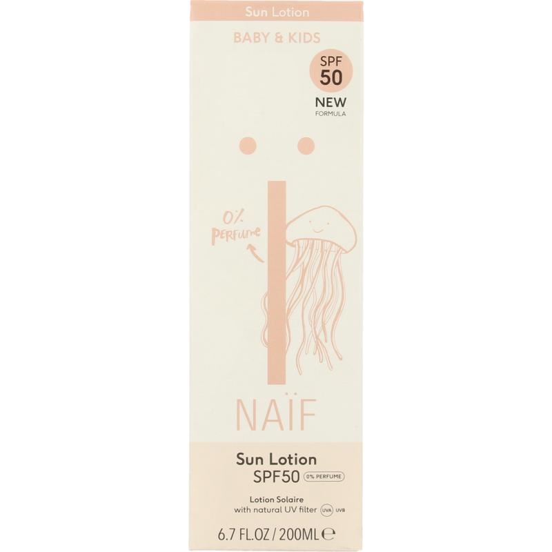 Naif Naif Zon baby & kids lotion parfumvrij SPF50 (200 ml)