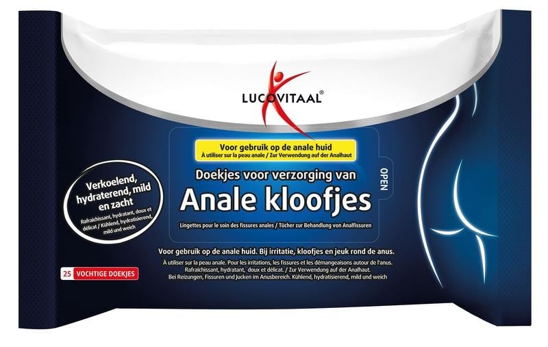 Lucovitaal Anale kloofjes doekjes (25 Stuks)