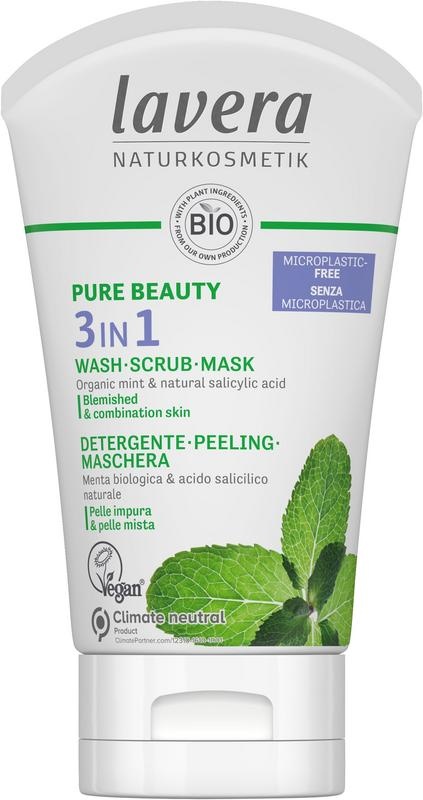 Lavera Lavera Pure Beauty 3-in-1 reiniger - peeling - masker EN- (125 ml)